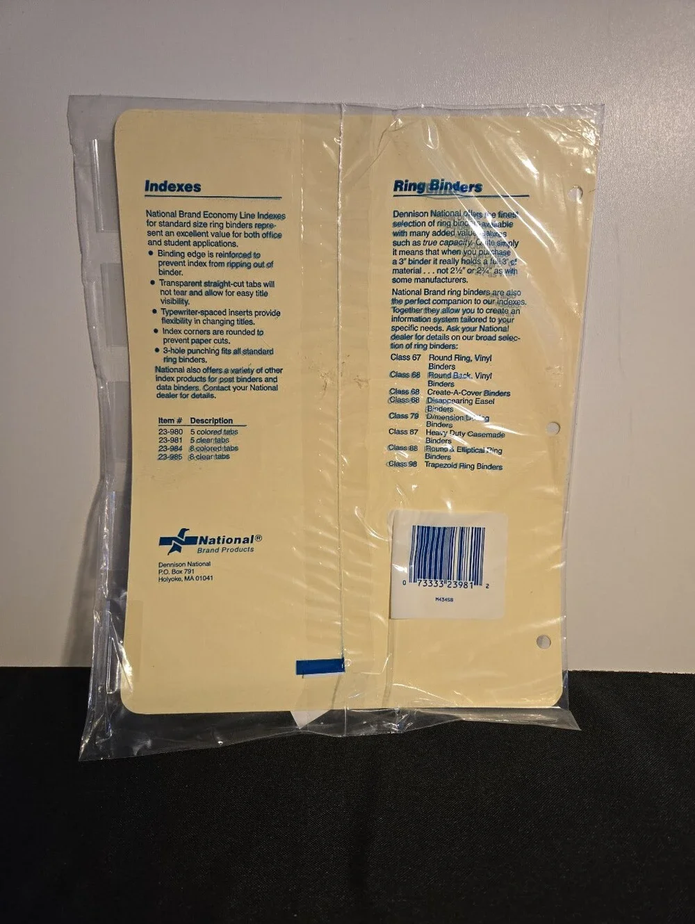 5-Tab Binder Dividers, Insertable Tabs [9 Sets Total]
